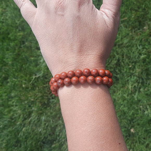 Red Jasper 8mm Bracelet - Picture 4 of 5